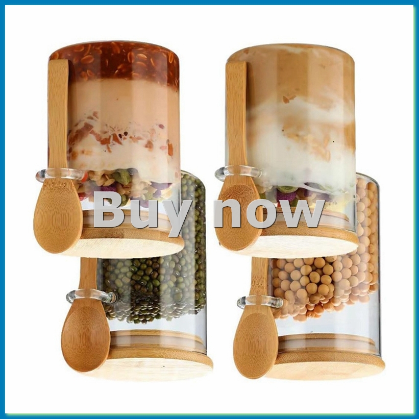 Overnight Oat Jar - 4-pack glazen containers voor overnachtingsoat met