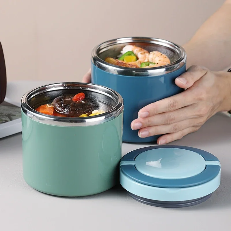 Meal Prep Bowl - 630/1000 ml geïsoleerde voedselpot, roestvrijstalen thermoslunchbox,