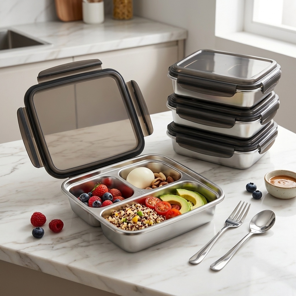 Meal Prep Bowl - Lunchbox met grote capaciteit en deksel,