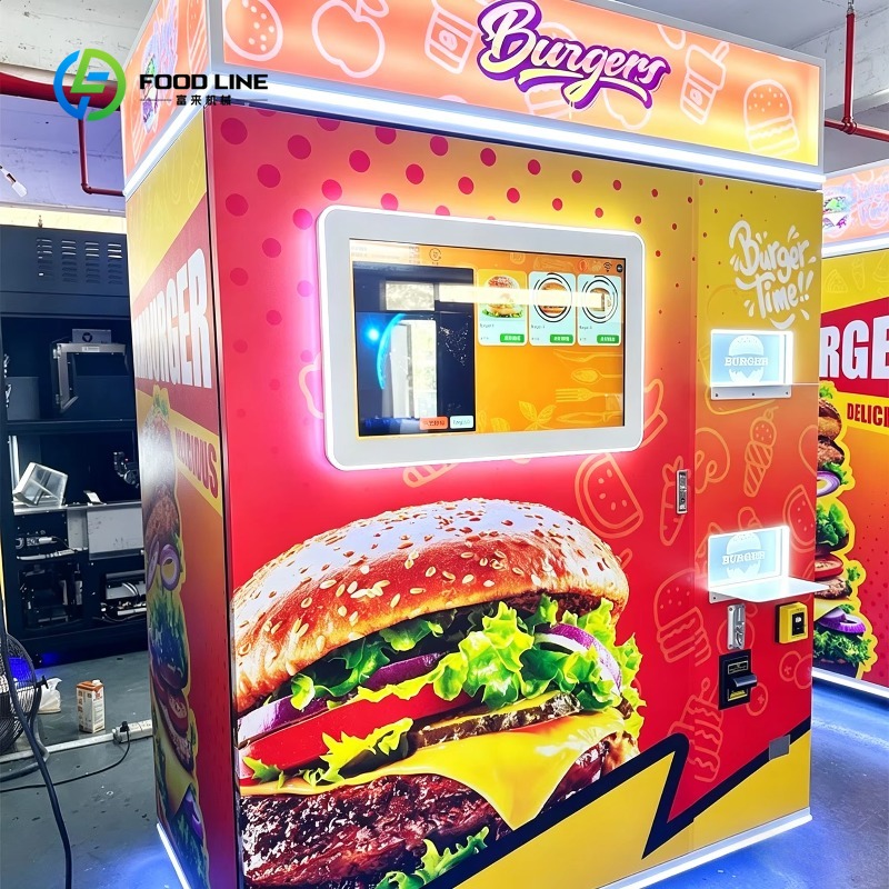 Meal Prep Vending Machine - Geavanceerde automatische hamburgerverkoopautomaat 24/7 selfservice touchscreen