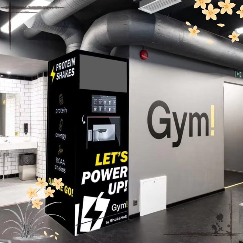 Meal Prep Vending Machine - Automatische eiwitshake-kiosk met verlichte display, zelfbediening