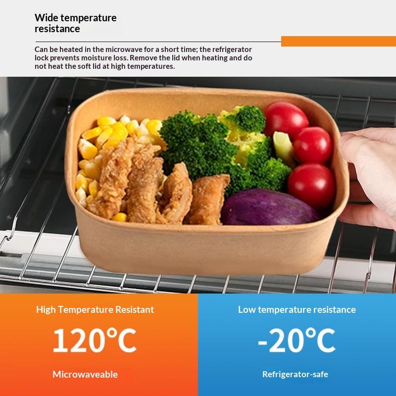 Meal Prep Bowl - * 10 stks/set Wegwerp Lunchbox Kraftpapier