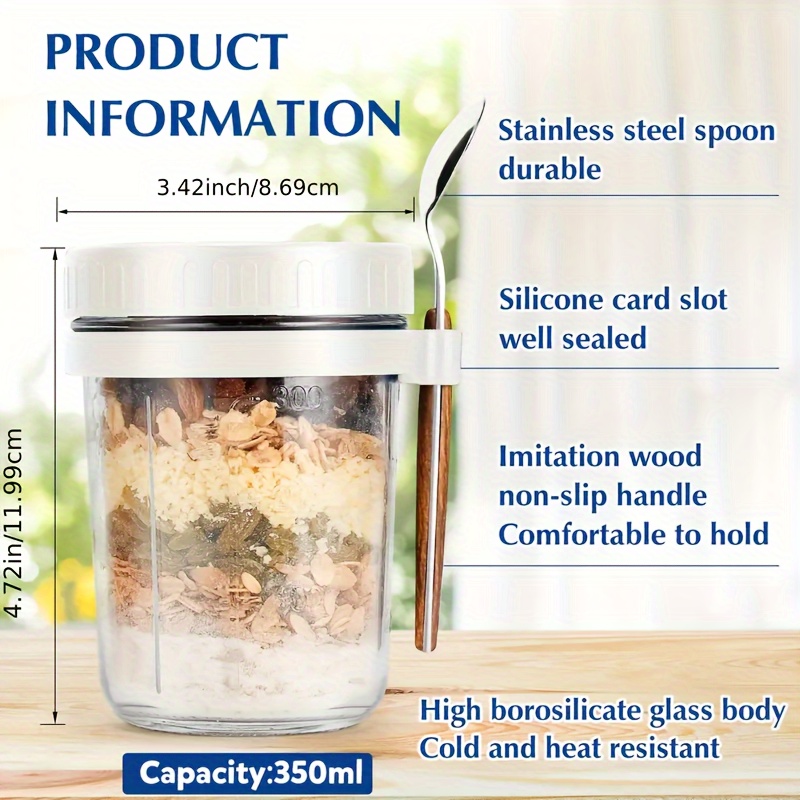 1 st/2 stks Glazen Havermout B - Overnight Oat Jar recensie en prijs