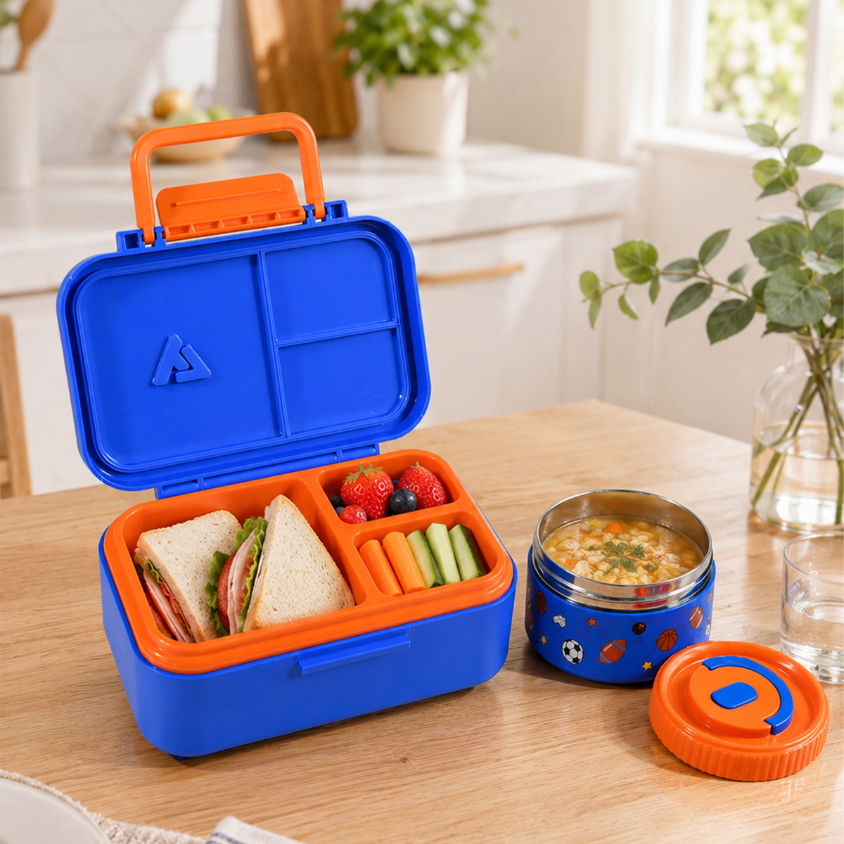 Bento lunchbox met 13oz roestv - Meal Preparation recensie en prijs