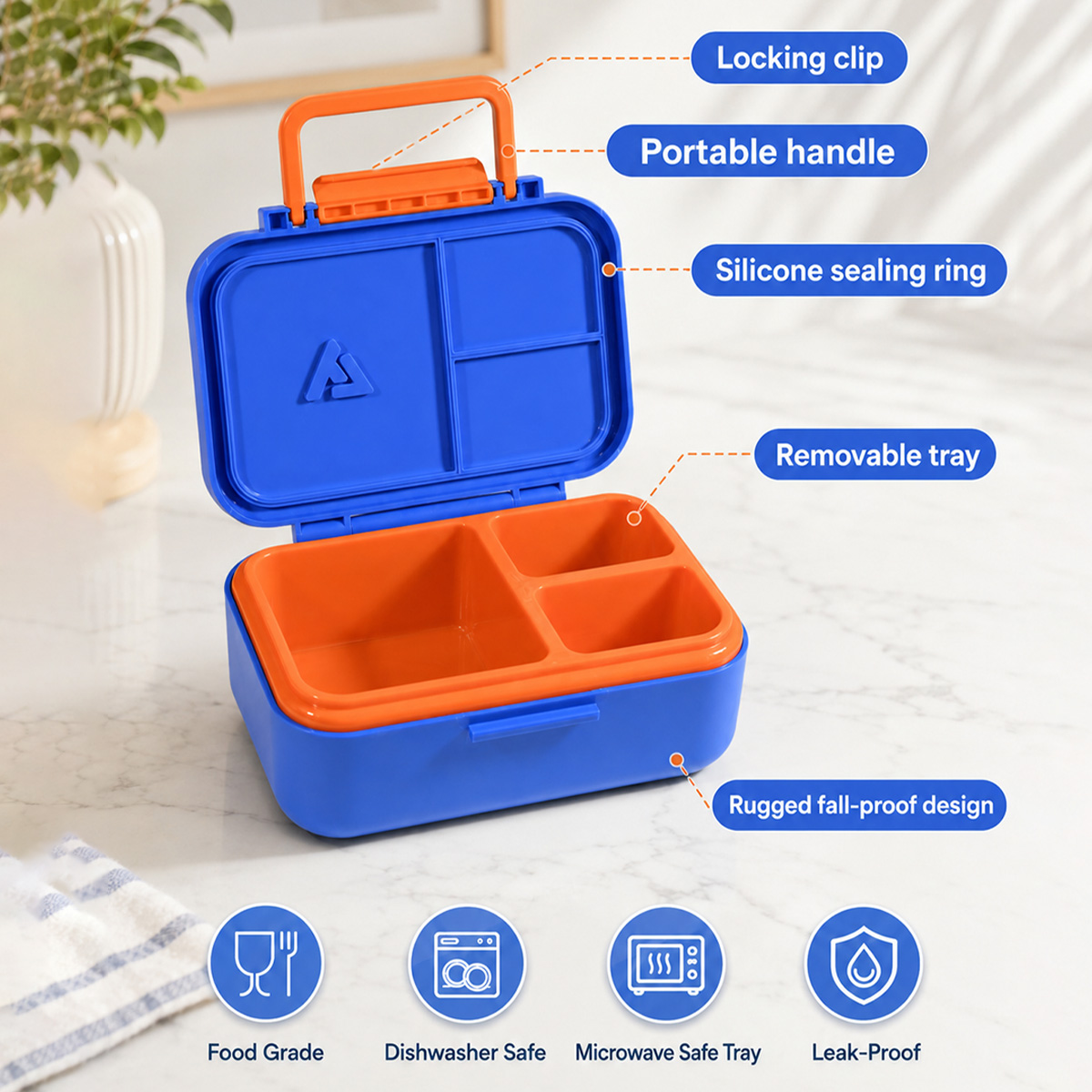 Bento lunchbox met 13oz roestv - Meal Preparation recensie en prijs