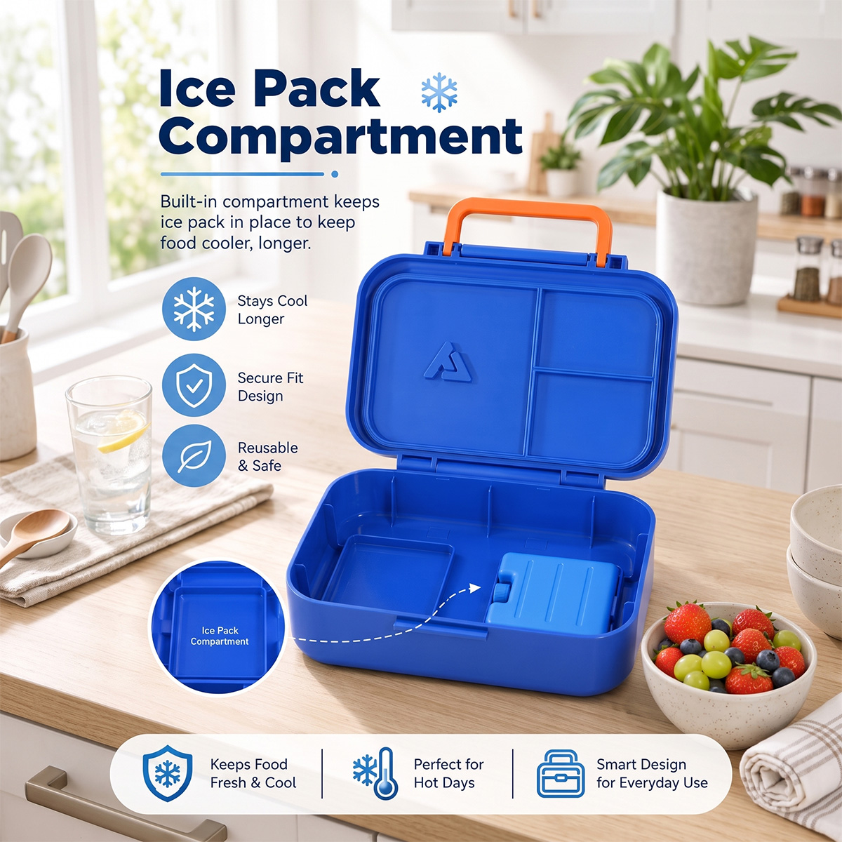 Bento lunchbox met 13oz roestv - Meal Preparation recensie en prijs