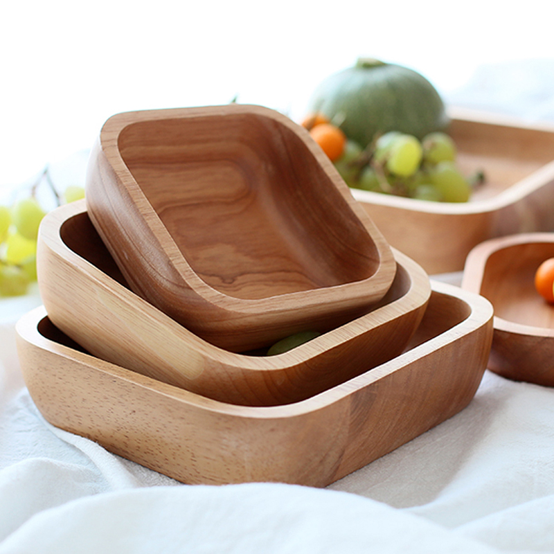 1Pc Vierkante Hout Kom 4 Size  - Meal Prep Bowl recensie en prijs