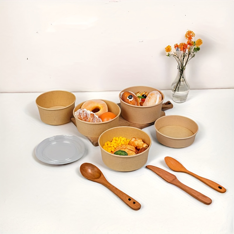15/30PCS Kraftpapier Kommen We - Meal Prep Bowl recensie en prijs