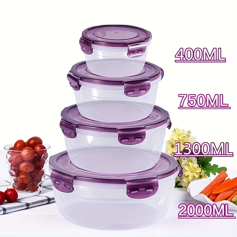 4 plastic voedselbewaarcontain - Meal Preparation recensie en prijs