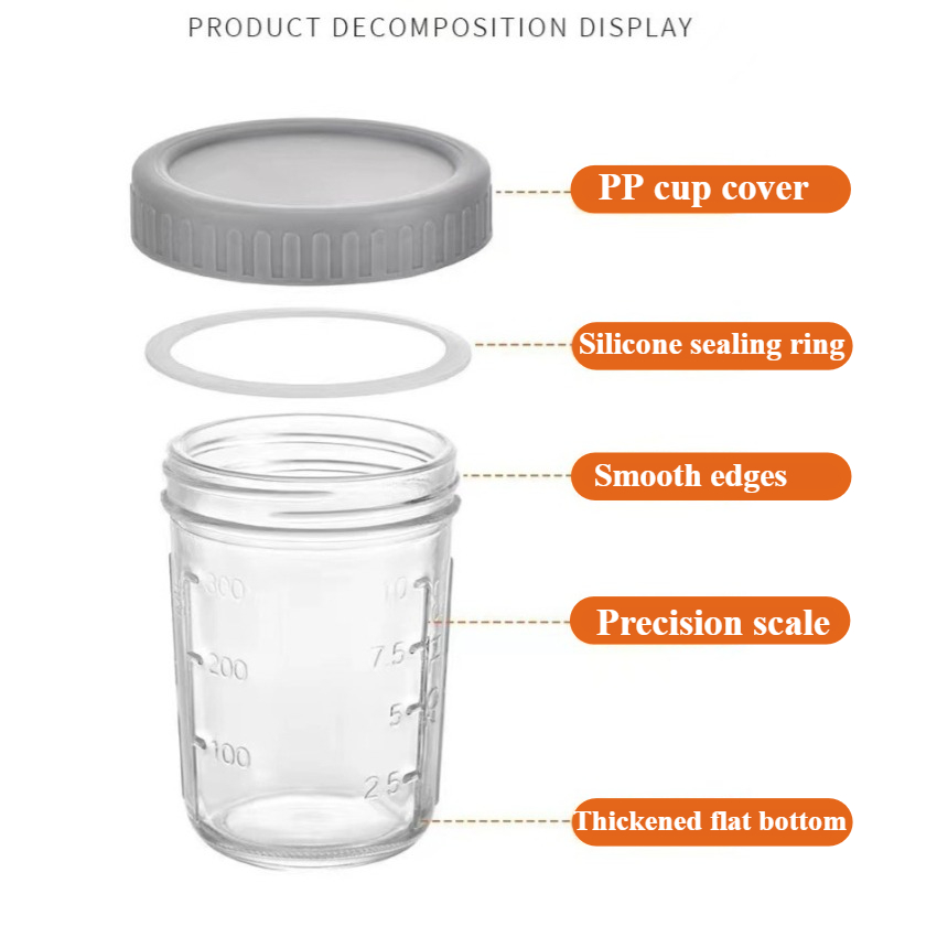 400ML Overnight Haver Cup Glas - Overnight Oat Jar recensie en prijs