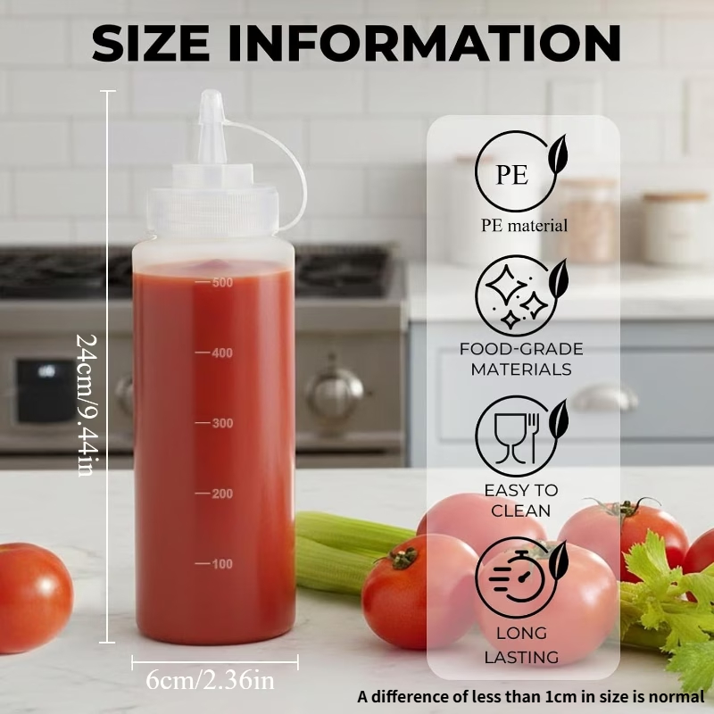 500 ML Plastic fles met puntig - Sauce Squeeze Bottle recensie en prijs