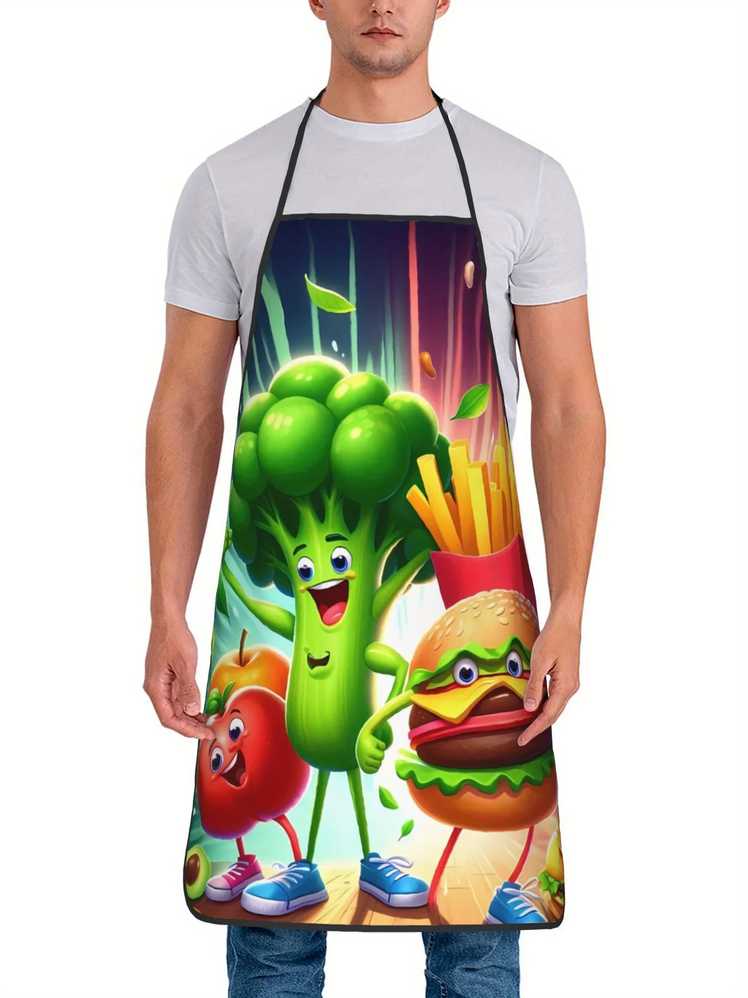 Retro schort met een leuke gro - Meal Prep Format recensie en prijs